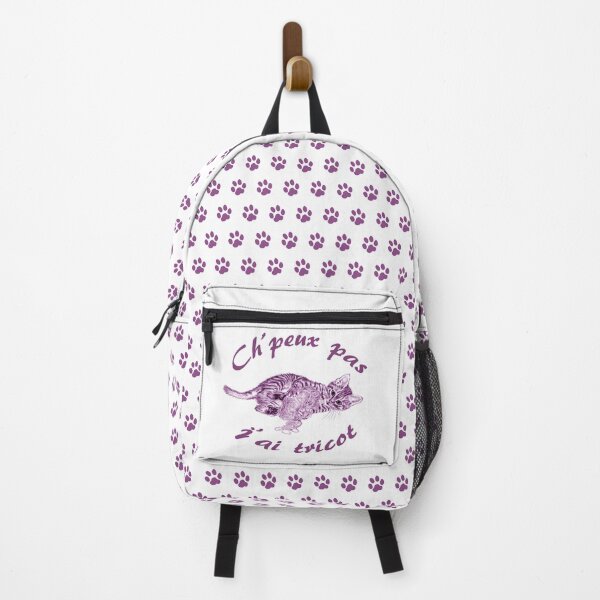 Item preview, Chaton à la pelota - purple colorized version, text in French designed and sold by SylvieG18.