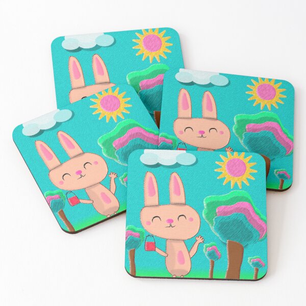 Item preview, "Rabbit and Pink Lemonade" designed and sold by PaulinaGuerrero.