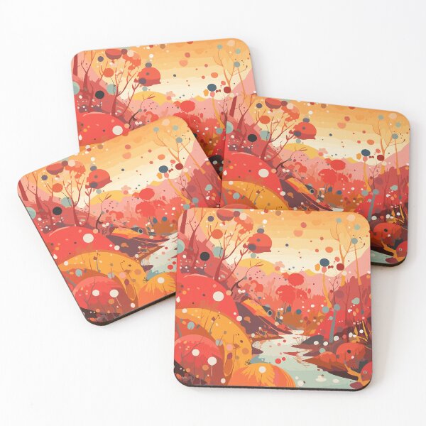 Item preview, High saturation color polka dot planet forest decorative painting 04 designed and sold by UnaWu533.