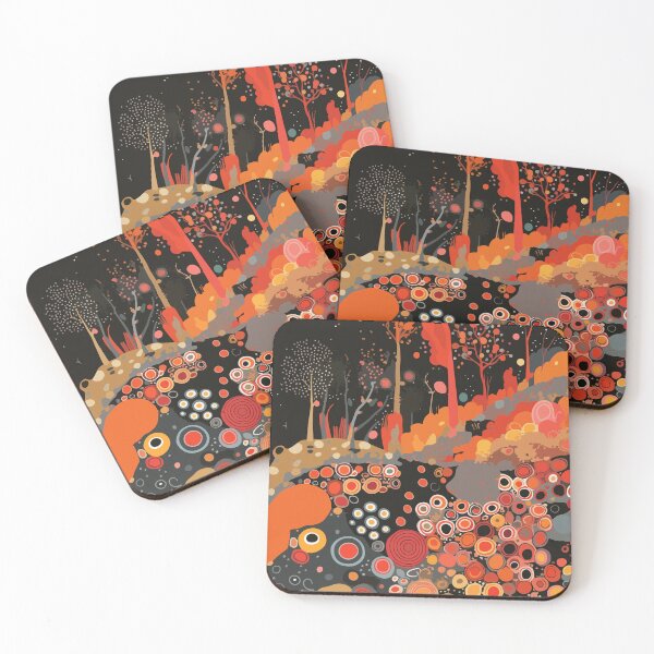 Item preview, High saturation color polka dot planet forest decorative painting 05 designed and sold by UnaWu533.