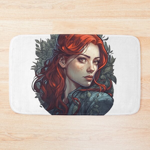 Item preview, Crimson-haired Mysterious Girl designed and sold by John-NW-Shop.