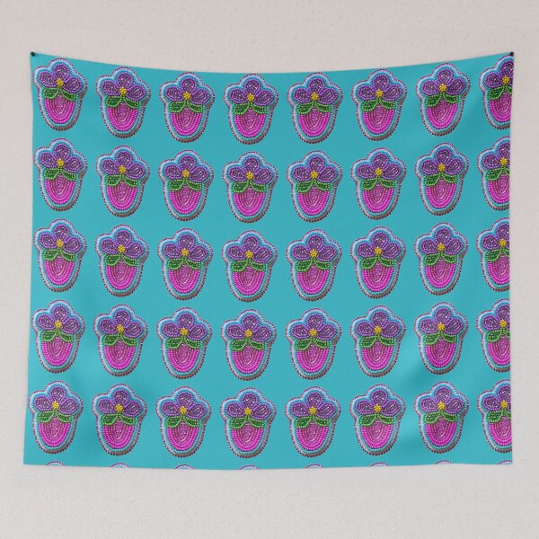 Item preview, Pink strawberry teal background  designed and sold by Jenannbrown.