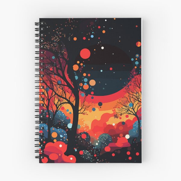 Item preview, High saturation color polka dot planet forest decorative painting 08 designed and sold by UnaWu533.