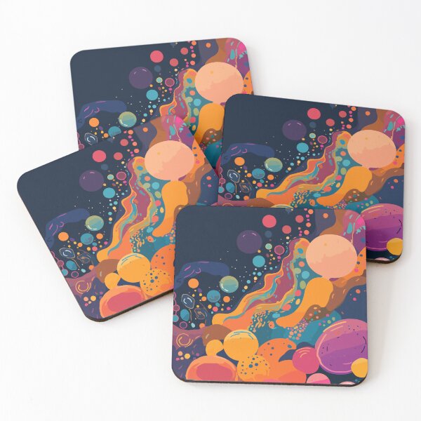 Item preview, High saturation color polka dot planet forest decorative painting 10 designed and sold by UnaWu533.