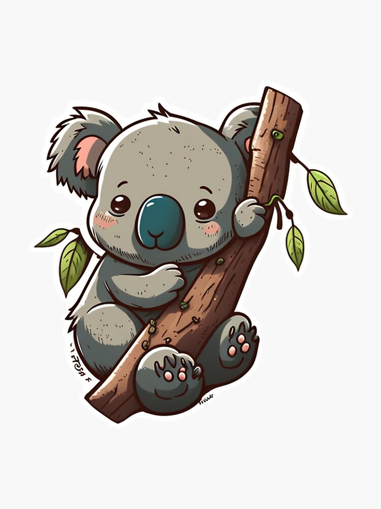 Koala In Bamboo Sweet Animals For Children Coala Art Print