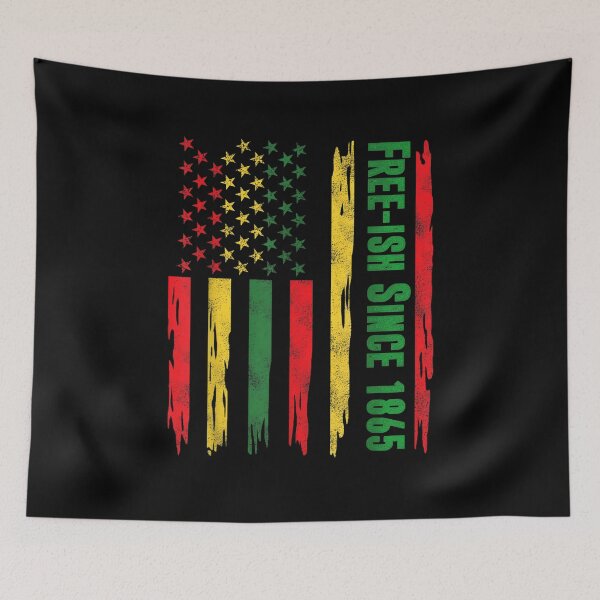 Item preview, FREE-ISH SINCE 1865 Juneteenth flag 2023 Juneteenth Afrocentric Celebration 2023 designed and sold by Khalmer ⭐⭐⭐⭐⭐.
