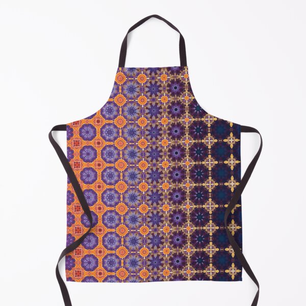 Item preview, Aztec like design pattern with floral images going from orange to dark blue with hints of gold and purple. designed and sold by MimsTees.