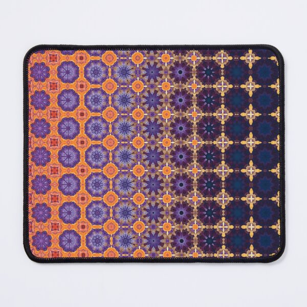 Item preview, Aztec like design pattern with floral images going from orange to dark blue with hints of gold and purple. designed and sold by MimsTees.