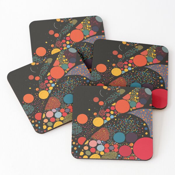 Item preview, High saturation color polka dot planet forest decorative painting 14 designed and sold by UnaWu533.