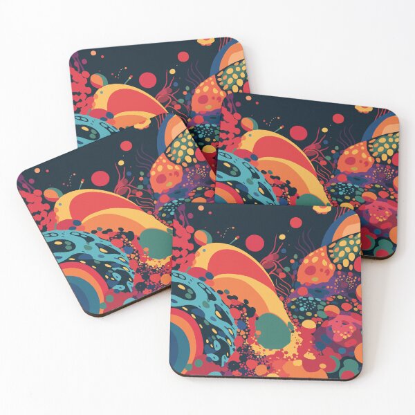 Item preview, High saturation color polka dot planet forest decorative painting 16 designed and sold by UnaWu533.