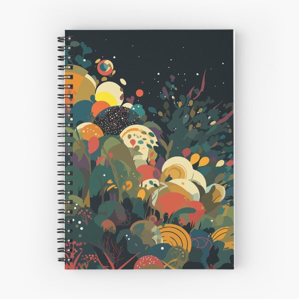 Item preview, High saturation color polka dot planet forest decorative painting 18 designed and sold by UnaWu533.