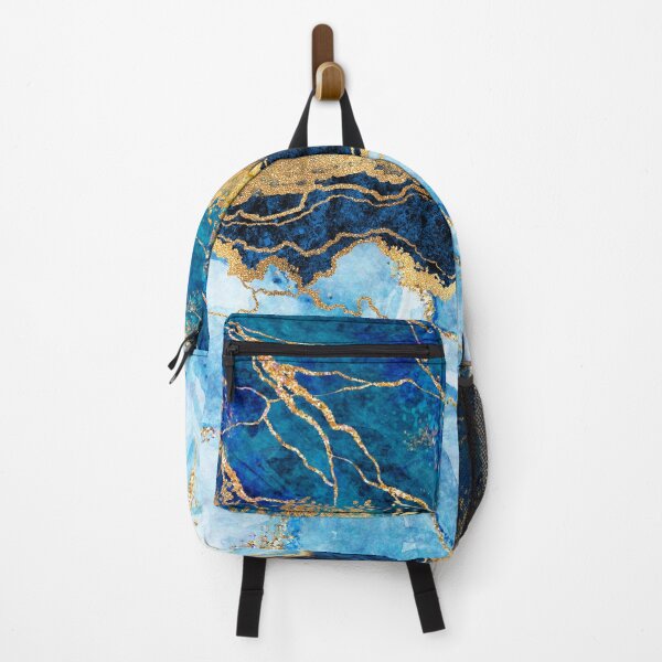 Item preview, Blue & Gold Watercolor Abstract Art designed and sold by EscapistDecor.
