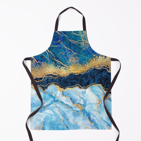 Item preview, Blue & Gold Watercolor Abstract Art designed and sold by EscapistDecor.