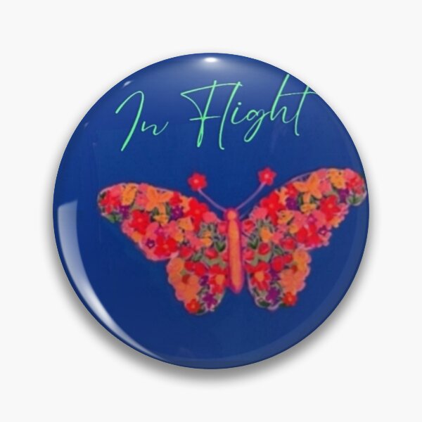 Item preview, Bright Flowered Butterfly on Neon Blue  designed and sold by IvaRenee.
