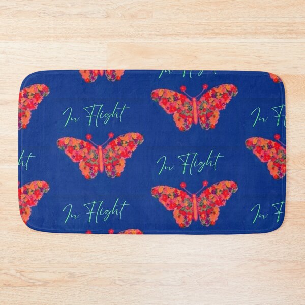 Item preview, Bright Flowered Butterfly on Neon Blue  designed and sold by IvaRenee.