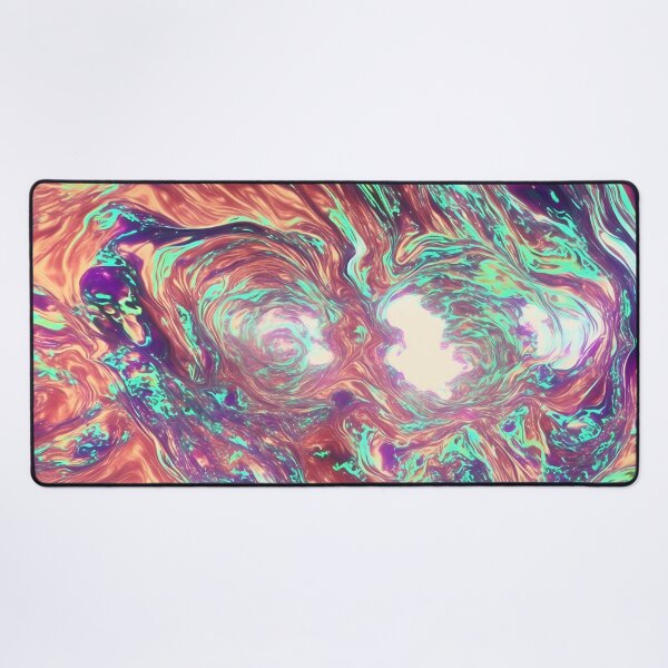 Item preview, Psychedelic Strata Liquid Mouse Pad in Bright Rainbow Colors designed and sold by PadMouse.