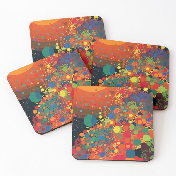 Item preview, High saturation color polka dot planet forest decorative painting 20 designed and sold by UnaWu533.