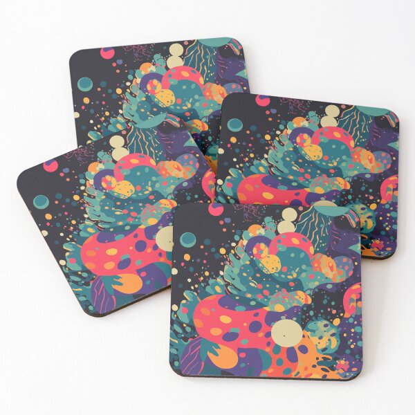 Item preview, High saturation color polka dot planet forest decorative painting 21 designed and sold by UnaWu533.