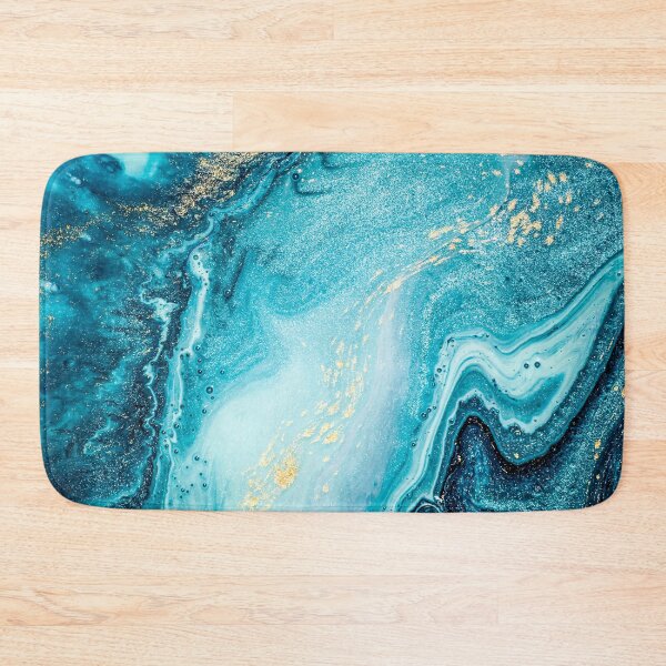 Item preview, Blue & Gold Ocean Tides Abstract Art designed and sold by EscapistDecor.