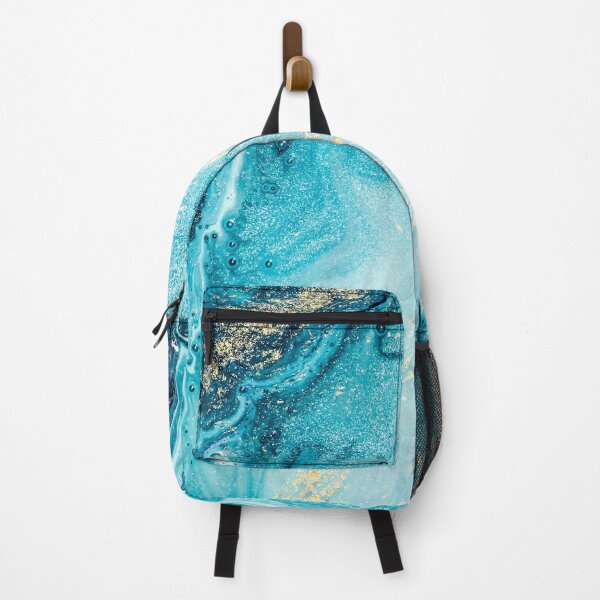 Item preview, Blue & Gold Ocean Tides Abstract Art designed and sold by EscapistDecor.