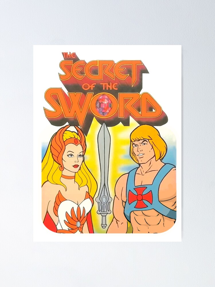 Vintage Style Masters of the Universe THE SECRET OF THE SWORD Poster for  Sale by Mikeyofthe80s