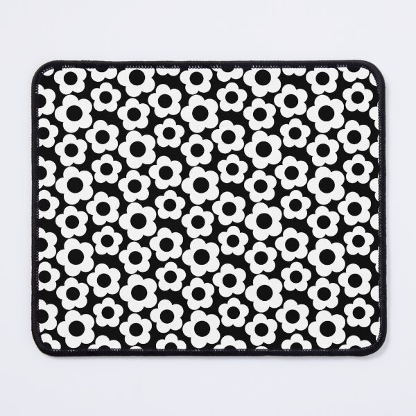 Item preview, Retro Black and White Simple Flower Pattern designed and sold by ClaudiaFlores.