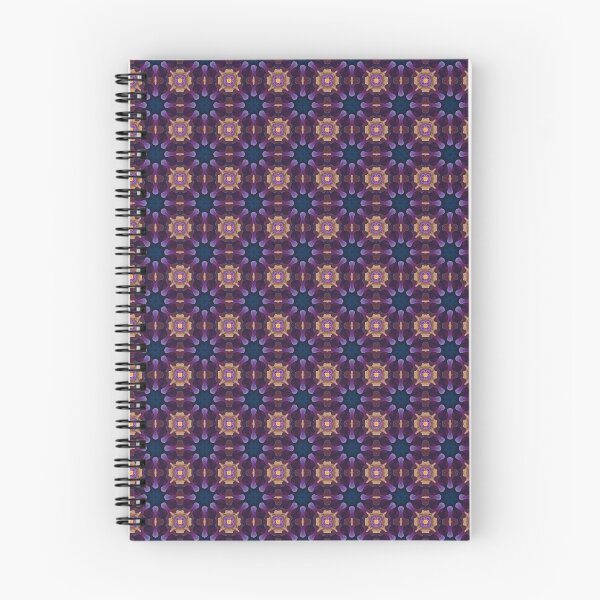 Item preview, Blooming Orchid Petal floral Pattern in Dark Blue, Purple and Taupe designed and sold by MimsTees.