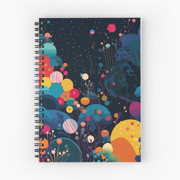 Item preview, High saturation color polka dot planet forest decorative painting 24 designed and sold by UnaWu533.