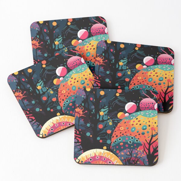Item preview, High saturation color polka dot planet forest decorative painting 28 designed and sold by UnaWu533.