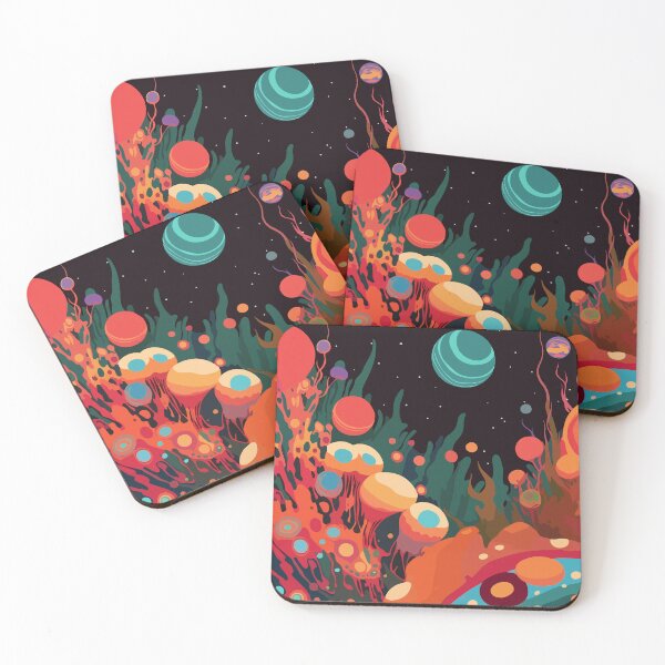 Item preview, High saturation color polka dot planet forest decorative painting 30 designed and sold by UnaWu533.