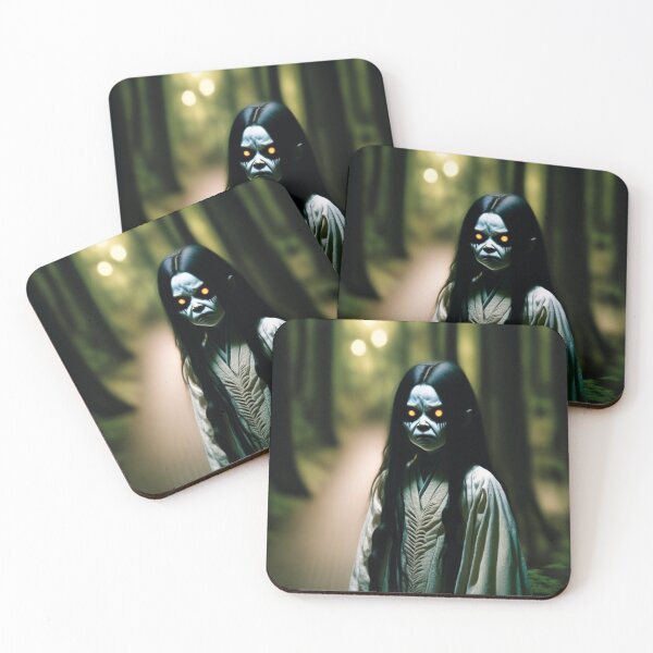 Item preview, Possessed Girl Glowing Eyes Japanese Anime Horror Forest designed and sold by Michael Voyler.