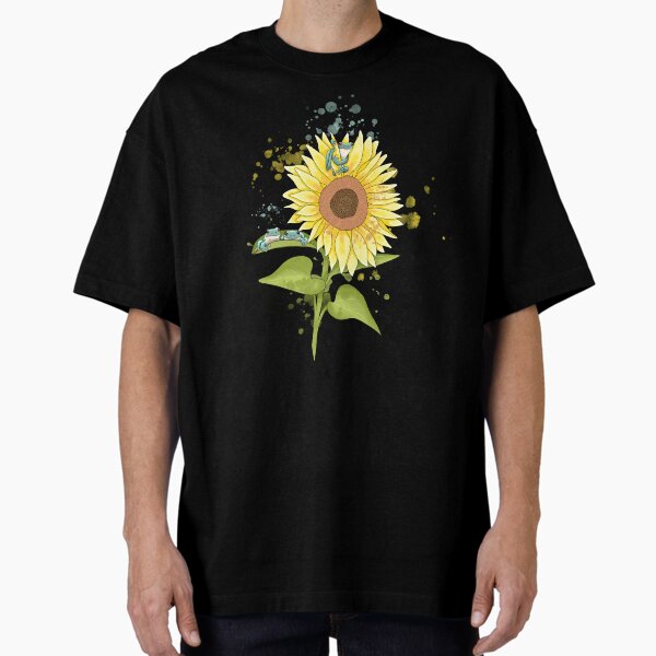 Sunflower and Frogs Oversized T-Shirt