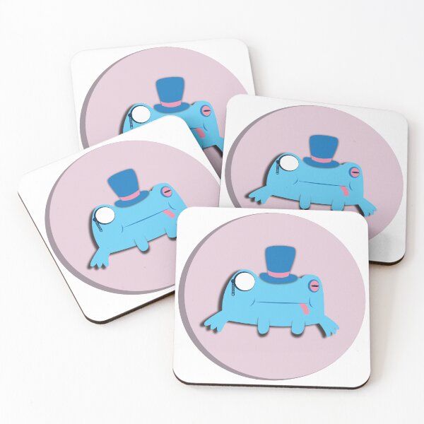 Item preview, trans pride frog (blue on pink) designed and sold by plotDriving-NPC.