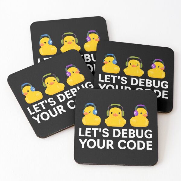 Item preview, LET'S DEBUG YOUR CODE RUBBER DUCKIES WITH HEADPHONES V2 designed and sold by Office Geek Shop.