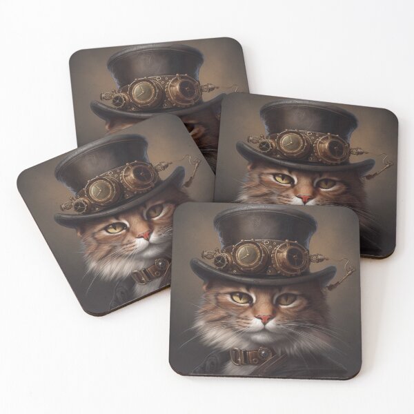 Item preview, Sir Mister Bigglesworth Steampunk Cat With Top Hat | AI Generated Artwork designed and sold by john00ivy.