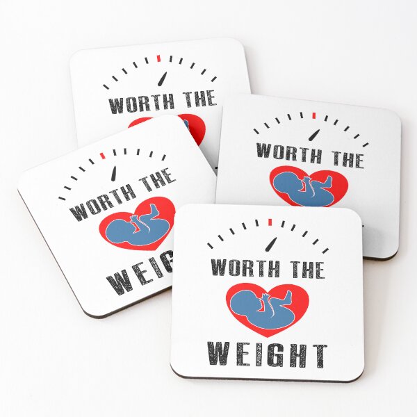 Item preview, Gender Reveal Boy Best Maternity Design Gift - Worth the Weight Playful Pregnancy Announcement Affirmation Quote for Moms-to-Be designed and sold by allmarkmade.