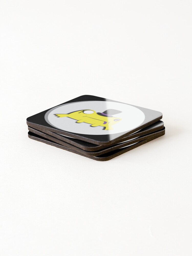 Thumbnail 4 of 5, Coasters (Set of 4), non-binary pride frog designed and sold by plotDriving-NPC.