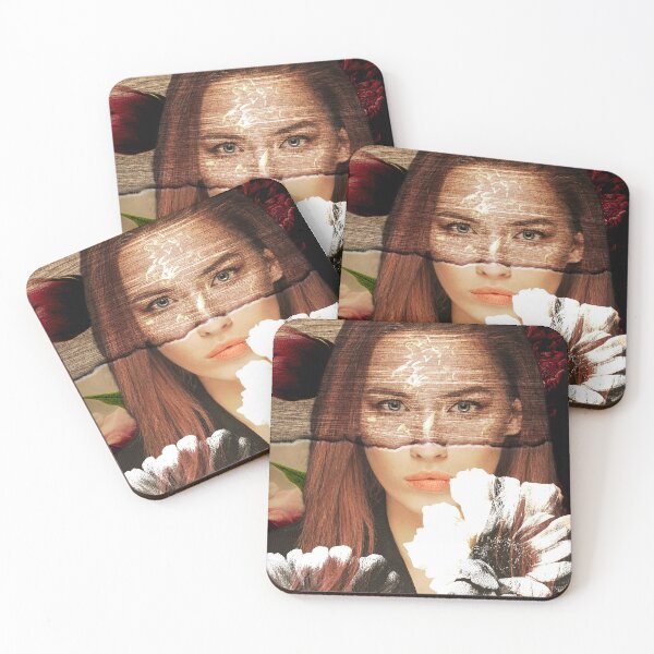 Item preview, Woman with flowers portrait designed and sold by Leila8888.