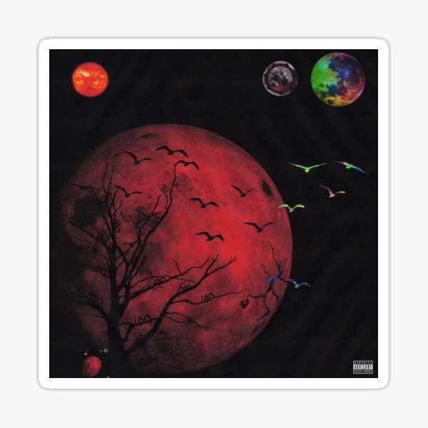 Vista previa del artículo con la obra «Luna roja de fuego», diseñado y vendido por BurleyFeil.