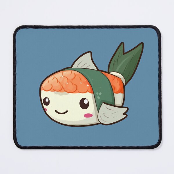 Item preview, Sushi-Inspired Fish Cartoon: Unique and Creative Artwork for Foodies designed and sold by TrendyArtInk.