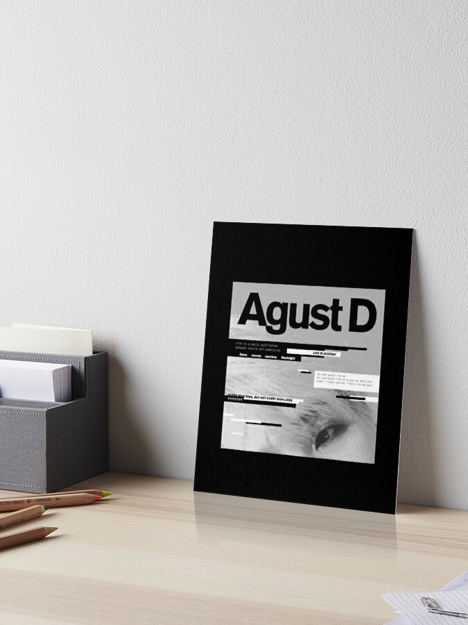 Agust D 1st mixtape album cover Art Board Print for Sale by kesumo