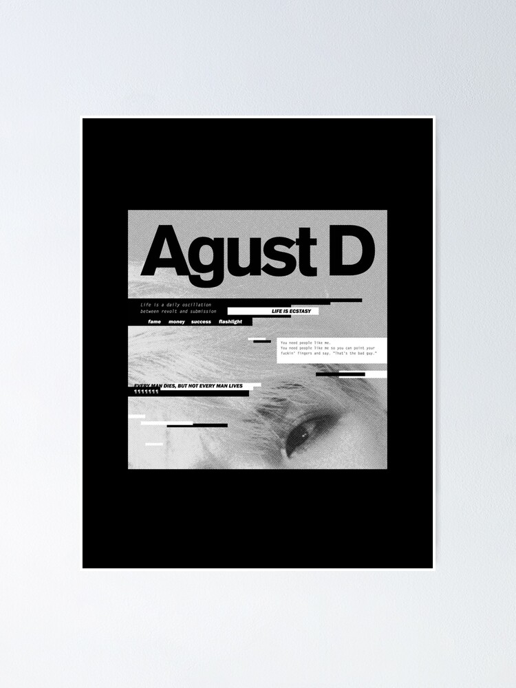 Agust D 1st mixtape album cover Art Board Print for Sale by kesumo