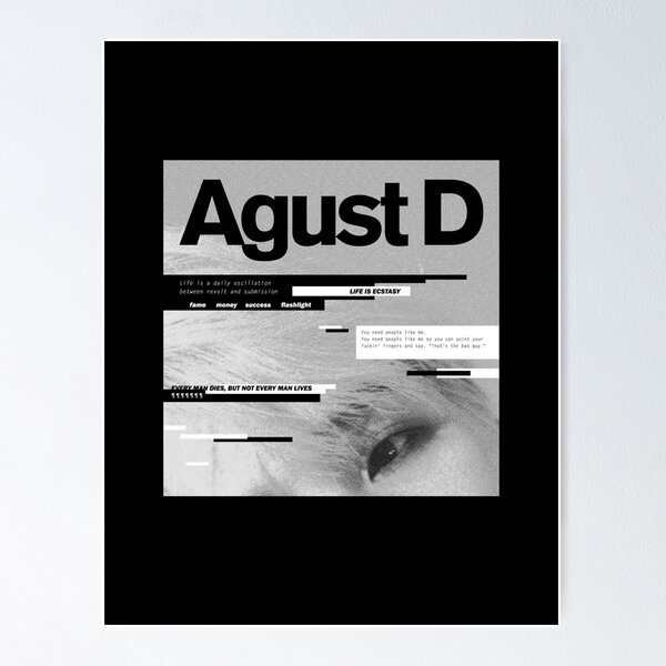 Agust D 1st mixtape album cover Poster for Sale by kesumo