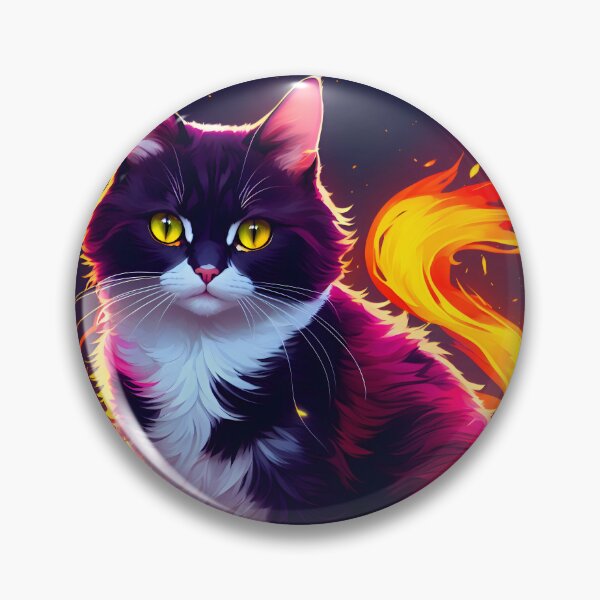 Item preview, A poster of a cat with fire designed and sold by Reza Azi.