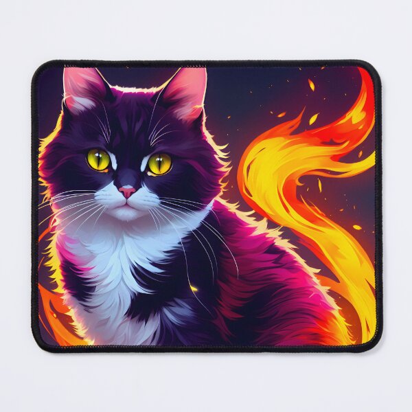 Item preview, A poster of a cat with fire designed and sold by Reza Azi.