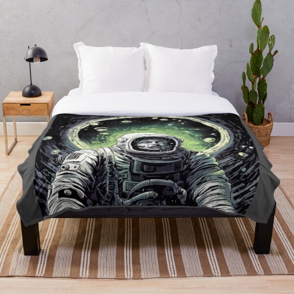 Artikelvorschau, Kosmischer Astronaut im Orbit - atmosphärische Slimepunk-Illustration entworfen und verkauft von CosmicScare10.