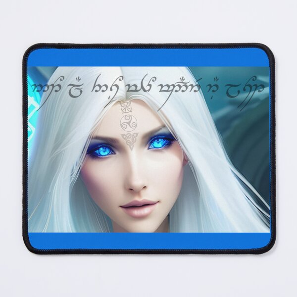 Item preview, Elven Princess with Elvish written language and symbols, the translation to English is: "Not all those who wander are lost". designed and sold by FigjamDesigns.