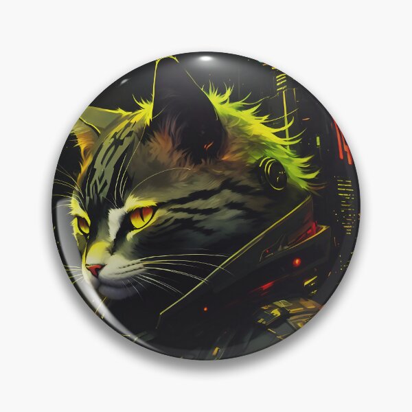 Item preview, A cyberpunk cat poster design designed and sold by Reza Azi.
