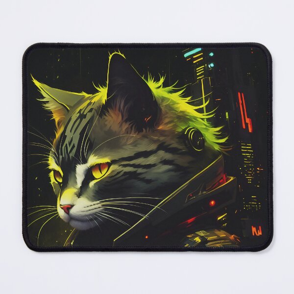 Item preview, A cyberpunk cat poster design designed and sold by Reza Azi.