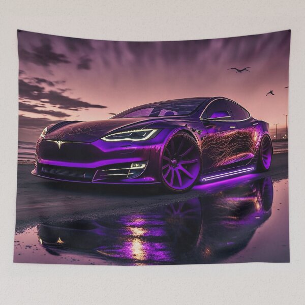 Item preview, Purple Tesla Neon Dream designed and sold by Nathan Engquist.
